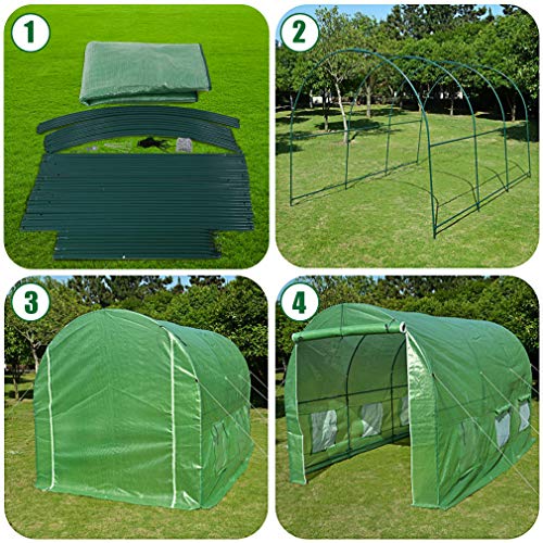FDW Greenhouse for Outdoors Greenhouse Walk-in Green House L10xW7...