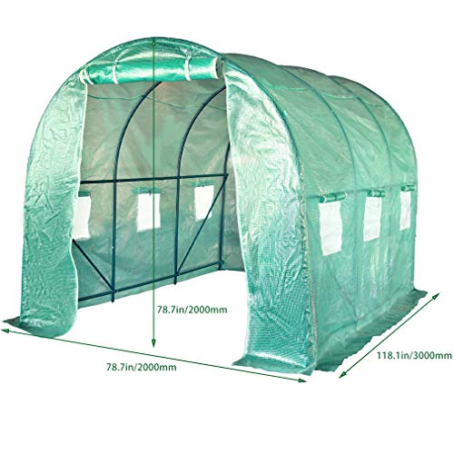 FDW Greenhouse for Outdoors Greenhouse Walk-in Green House L10xW7...