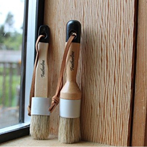 Featherline Series Pro Chalked Paint & Waxing Combination 2 Brush ...