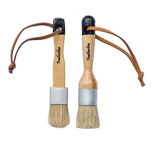 Featherline Series Pro Chalked Paint & Waxing Combination 2 Brush ...
