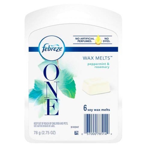 ONE Wax Melts Air Freshener, Peppermint & Rosemary, 2.75 oz