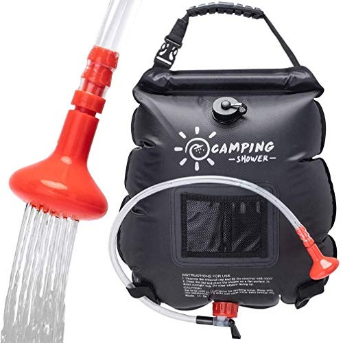 FeChiX Upgraded Camping Shower Bag Solar Shower 5 Gallons/20L Summ...