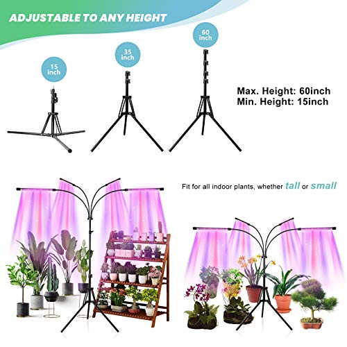 LED Grow Lights for Indoor Plants, Full Spectrum Plant Light with ...