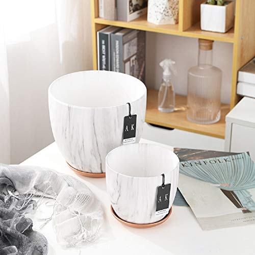 FEIAA Ceramic Planter Flower Pot 6 Inch Orchid Plant Pots with Hol...