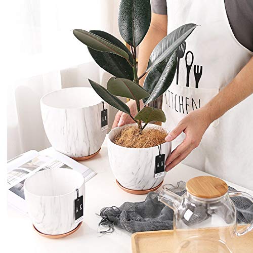 FEIAA Ceramic Planter Flower Pot 6 Inch Orchid Plant Pots with Hol...