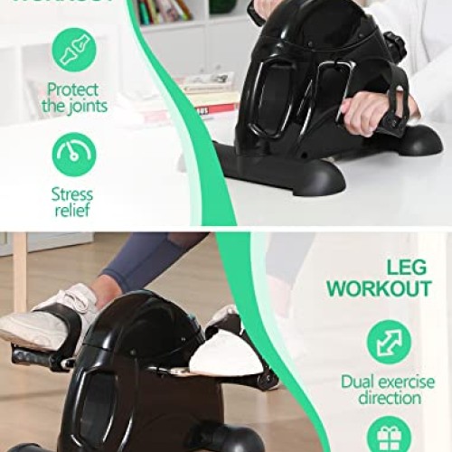 FEIERDUN Under Desk Bike Pedal Exerciser, Mini Exercise Bike for A...