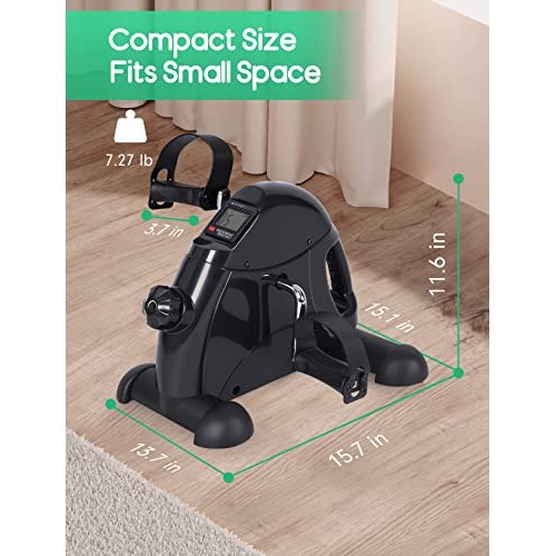 FEIERDUN Under Desk Bike Pedal Exerciser, Mini Exercise Bike for A...