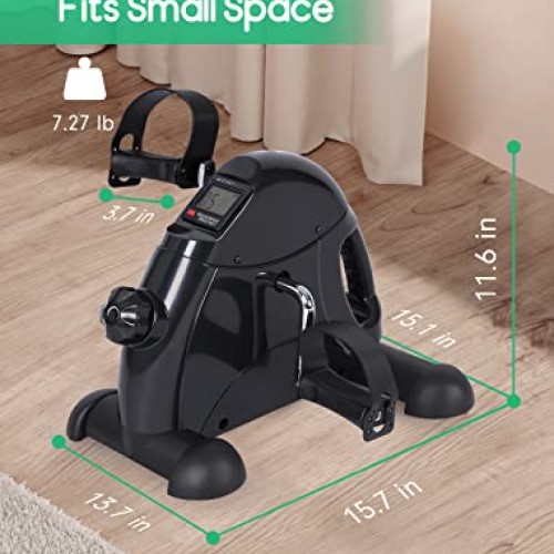 FEIERDUN Under Desk Bike Pedal Exerciser, Mini Exercise Bike for A...