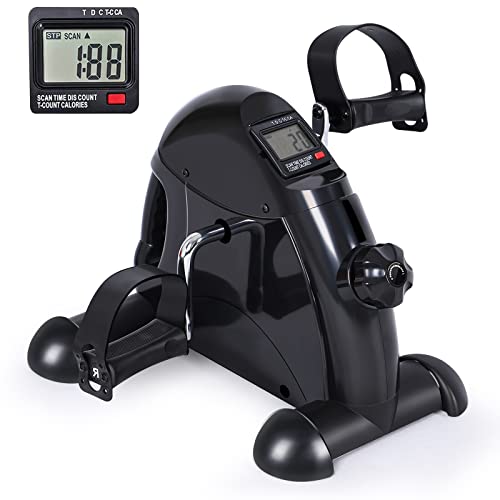 FEIERDUN Under Desk Bike Pedal Exerciser, Mini Exercise Bike for A...