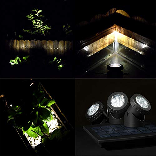 FEIFEIER Solar Pond Spotlights,Weatherproof Solar Powered Pure Whi...