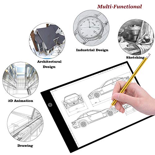 A4 Tracing Light Box Portable LED Light Table Tracer Board Dimmabl...