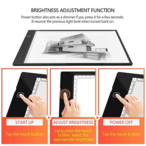 A4 Tracing Light Box Portable LED Light Table Tracer Board Dimmabl...