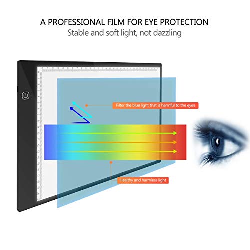 A4 Tracing Light Box Portable LED Light Table Tracer Board Dimmabl...