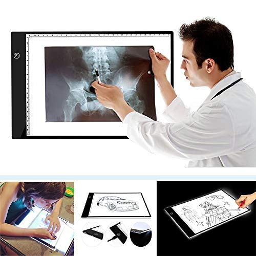A4 Tracing Light Box Portable LED Light Table Tracer Board Dimmabl...