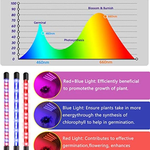 Felibeaco Plant Grow Light Indoor ,4 Head LED Growing Lamp for Ind...