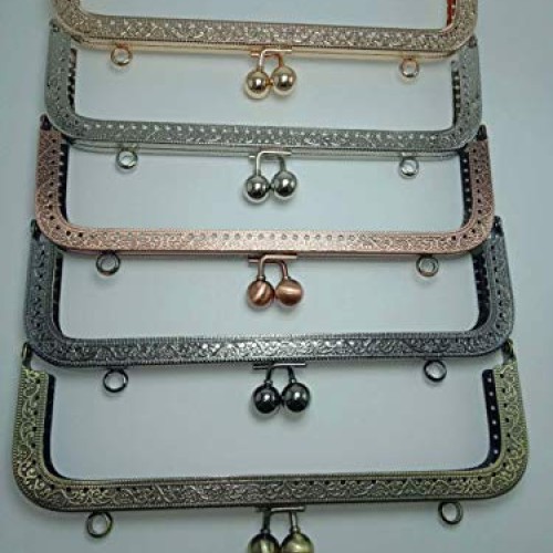 1Pc Coin Bag Purse Making Metal Frame Rectangle Kiss Clasp Lock fo...