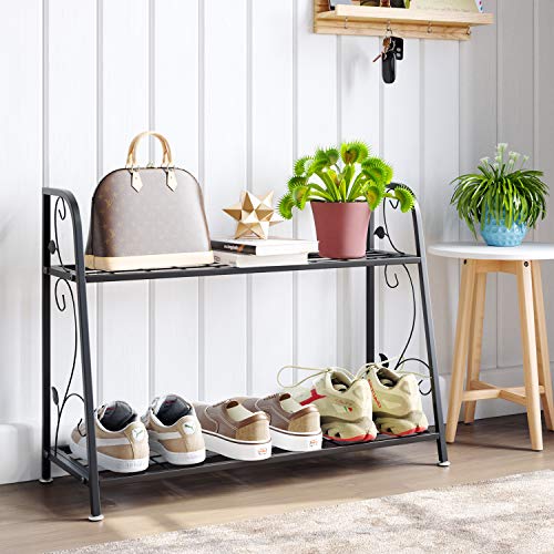femor 2-Tier Metal Plant Stand, Flower Rack, Plant Holder, Multi-F...