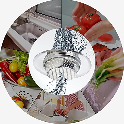 Fengbao 2PCS Kitchen Sink Strainer - Stainless Steel, Large Wide R...
