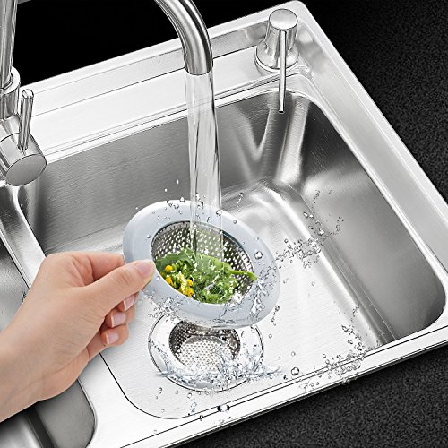 Fengbao 2PCS Kitchen Sink Strainer - Stainless Steel, Large Wide R...