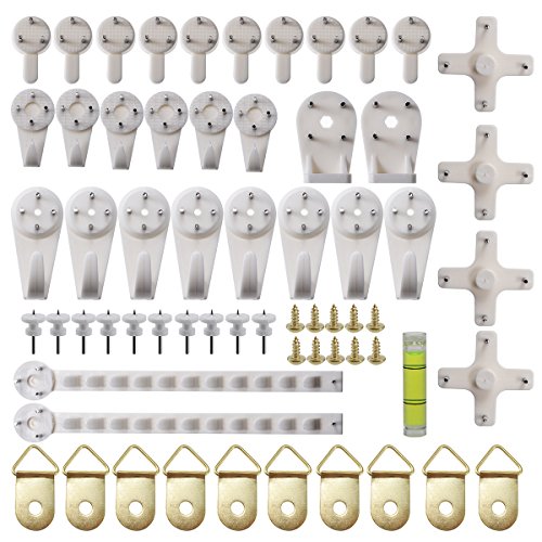 64 Hook Non-Trace Wall Picture Hook Plastic Invisible Traceless Ha...