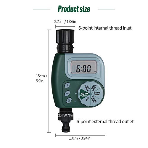 Festnight Automatic Water Timer Outdoor Garden Irrigation Controll...