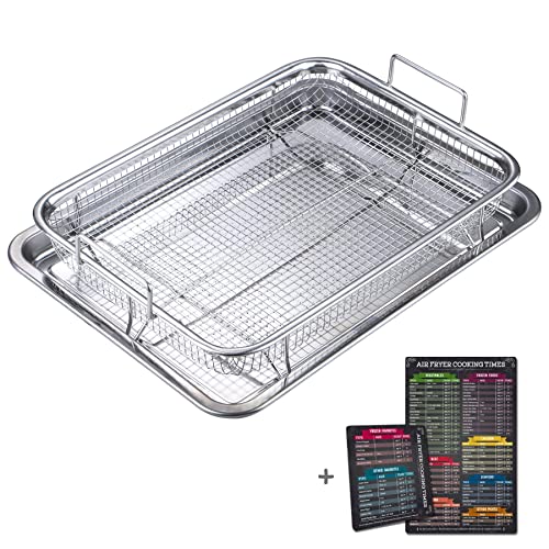 FESTZON Oven Basket and Tray Set Stainless Steel Air Fryer Basket ...