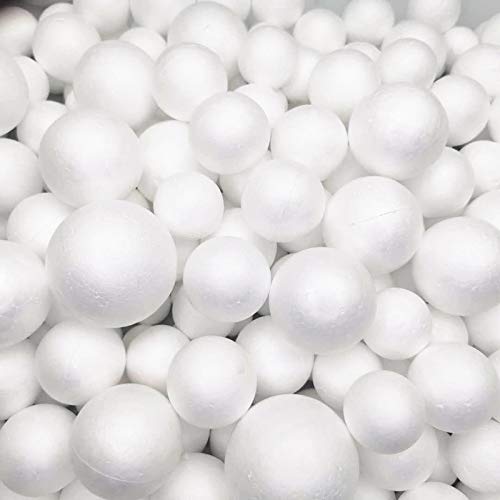 126 Pack Craft Foam Balls, 5 Sizes Including 1-2.4 Inches, Polysty...