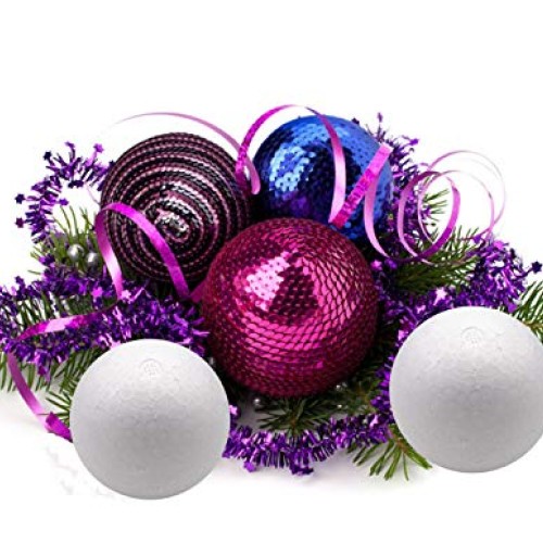 FFchuanhe 4 inch 24pcs Foam Ball. White Polystyrene Smooth Round B...