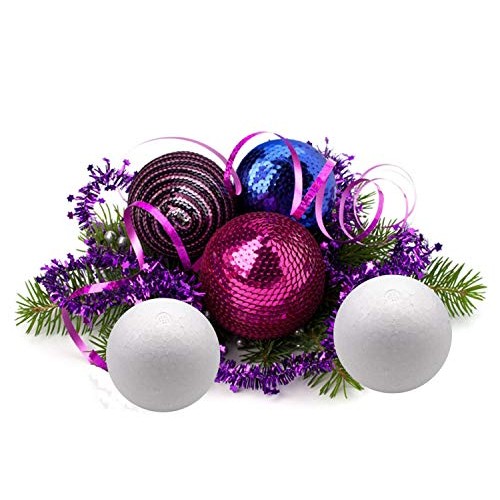 FFchuanhe 4 inch 24pcs Foam Ball. White Polystyrene Smooth Round B...