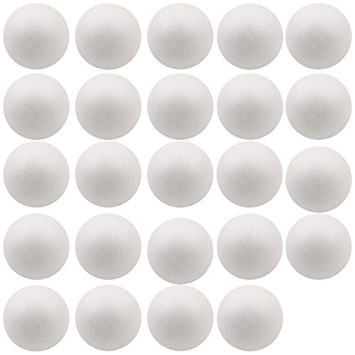 FFchuanhe 4 inch 24pcs Foam Ball. White Polystyrene Smooth Round B...