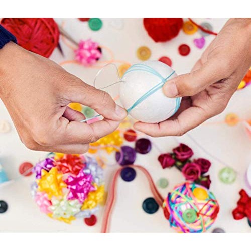 FFchuanhe 8 inch 2pcs Foam Ball White Polystyrene Smooth Round Bal...