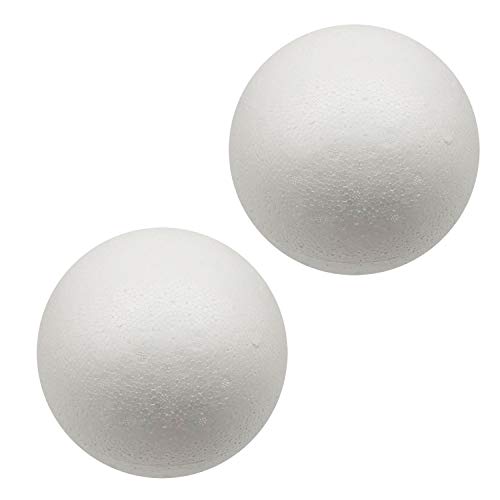 FFchuanhe 8 inch 2pcs Foam Ball White Polystyrene Smooth Round Bal...