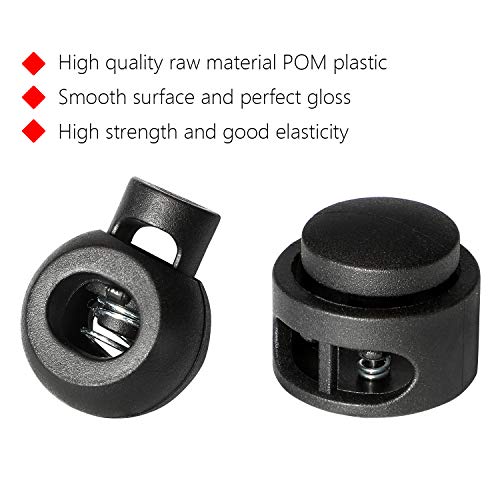 Plastic Cord Lock Hole Spring Plug for Drawstrings, Shoelaces, Bag...