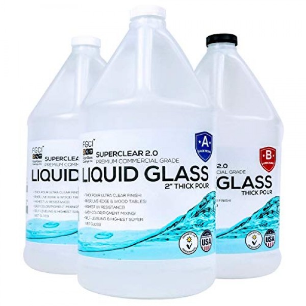 DEEP Pour Epoxy Resin Crystal Clear Liquid Glass 2-4 inch 3 GL Res...