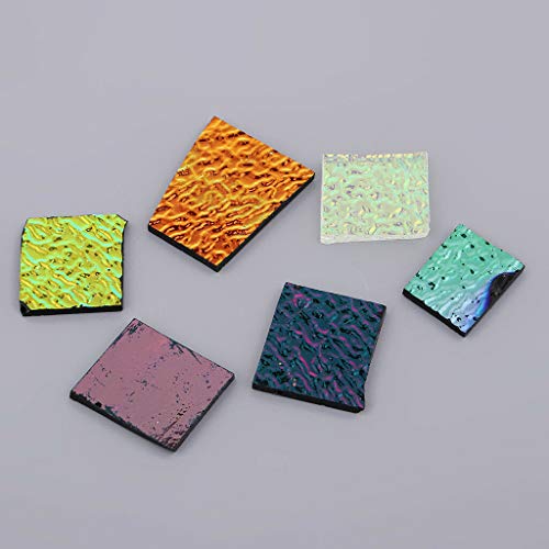 FidgetKute 28g Assorted Dichroic Glass Scraps Fusing Glass Fusible...