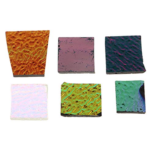 FidgetKute 28g Assorted Dichroic Glass Scraps Fusing Glass Fusible...