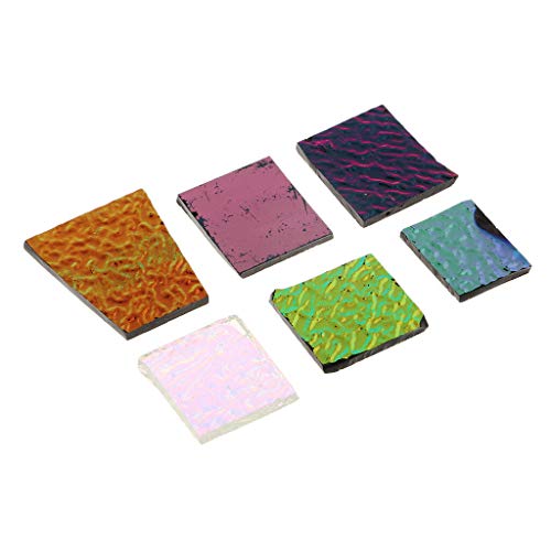 FidgetKute 28g Assorted Dichroic Glass Scraps Fusing Glass Fusible...