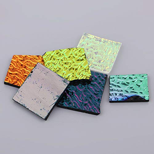 FidgetKute 28g Assorted Dichroic Glass Scraps Fusing Glass Fusible...
