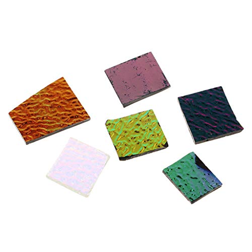 FidgetKute 28g Assorted Dichroic Glass Scraps Fusing Glass Fusible...