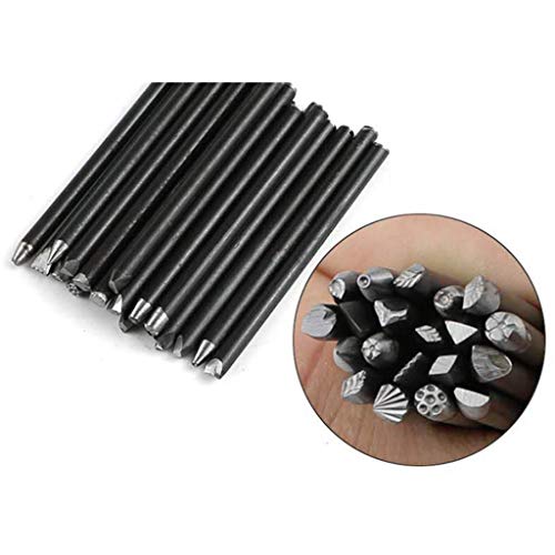 36 Pcs/set Steel Punches DIY Crafts Tool Steel Punches Flower Punc...