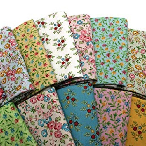 10 Fat Quarters - Assorted Blecker Street Flowers Floral Calico Bl...