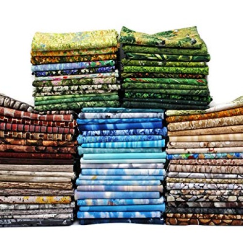 10 Fat Quarters - Landscape Quilt Collage Fat Quarter Bundles Natu...
