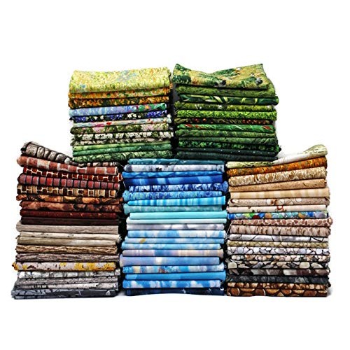 10 Fat Quarters - Landscape Quilt Collage Fat Quarter Bundles Natu...