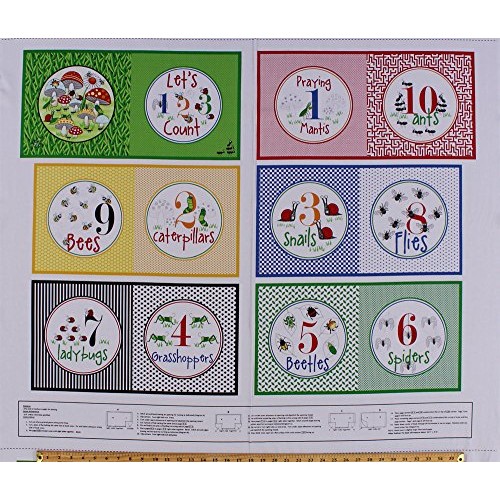 35 X 44 Panel Lets Count Garden Critters Bugs Insects Snails Be...