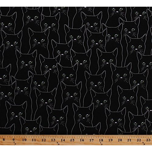 Cotton Black Cats Kittens Kitties Kitty Outlines Sketch Animals Pe...