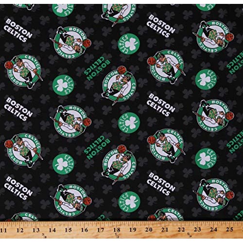Cotton Boston Celtics on Black NBA Pro Basketball Sports Team Cott...