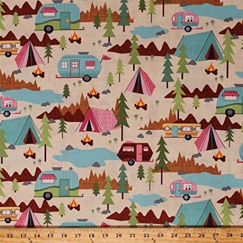 Cotton Camping Tents Trailers Campers Tenting Campfires Vacation P...