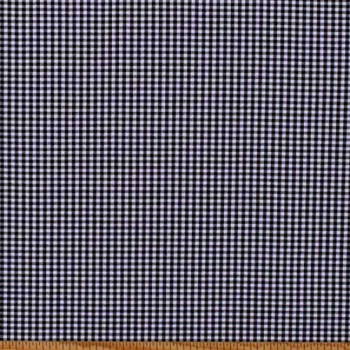 Cotton Carolina Gingham 1/8 Black and White Gingham Check Squares...