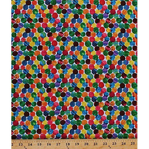Cotton Colorful Dots Rainbow Circles Chalk-Look The Very Hungry Ca...