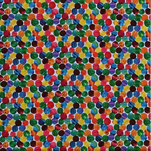 Cotton Colorful Dots Rainbow Circles Chalk-Look The Very Hungry Ca...